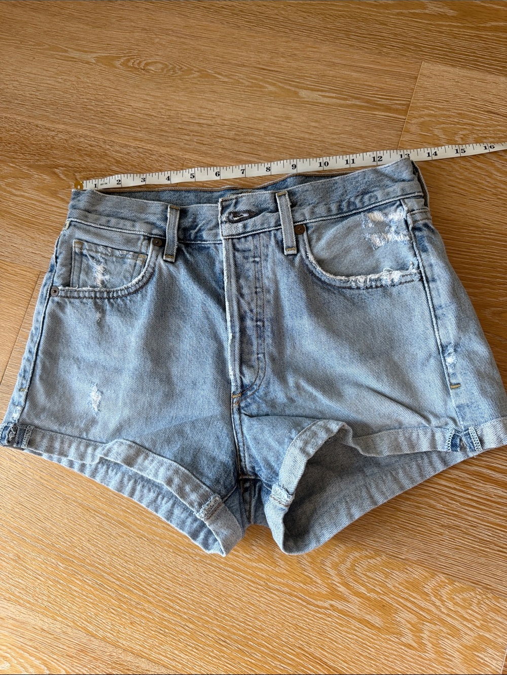 Citizens Of Humanity Light Wash Mid-Rise Denim Shorts
